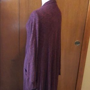 Maroon floor length cardigan